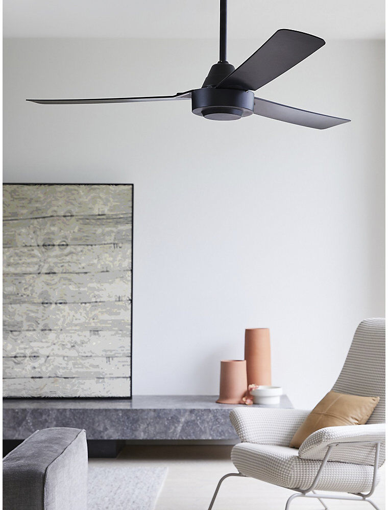 kaiserkraft Deckenventilator CALYPSO mit Wandschalter, Rotorblatt-Ø 1220 mm, schwarz