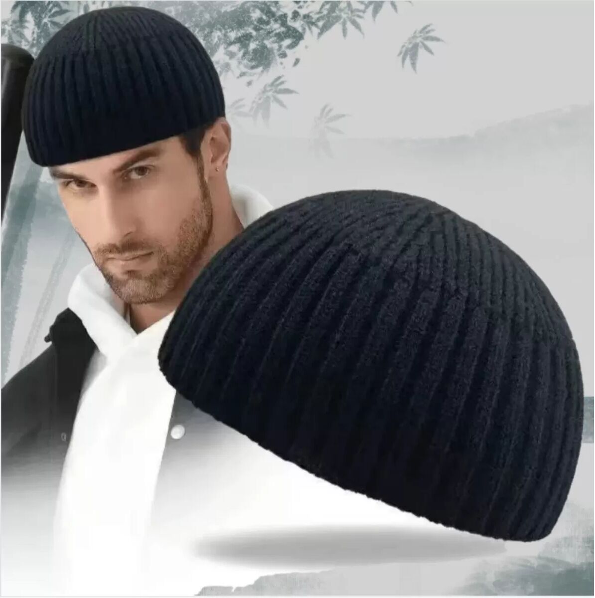 INF Unisex Winter Strickmütze - Warm & Stilvoll Schwarz