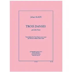3 danses pour 2 pianos 2 partitions, Fachbücher von Jehan Artiste Alain