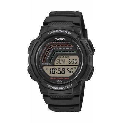 Chronograph, schwarz, CASIO TIMELESS COLLECTION, Armbanduhren, Herren, Chronograph, Quarzuhr, Armbanduhr, Herrenuhr, digital, automatischer Kalender