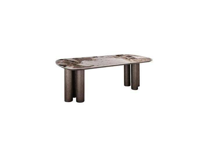 Ovaler Design Essitsch „Langford“ mit Keramik-Tischplatte, 230 x 110 cm Braun Richmond Interiors