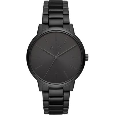 Quarzuhr ARMANI EXCHANGE, schwarz, Armbanduhren, Herren, Quarzuhr, Armbanduhr, Herrenuhr, analog, Edelstahlarmband