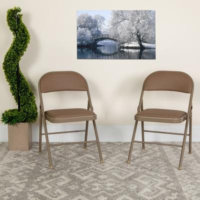 Flash Furniture 4 Pack Double Braced Vinyl Folding Chair