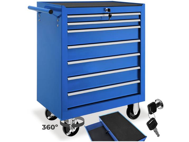 Servante d'atelier 7 tiroirs - bleu