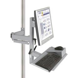 Manuflex LZ8202.9006 ESD Ergonomie ESD-Monitorträger für Alu-Aufbauportale mit Tastatur- und Mausfläche, VESA-Adapter 75 mm