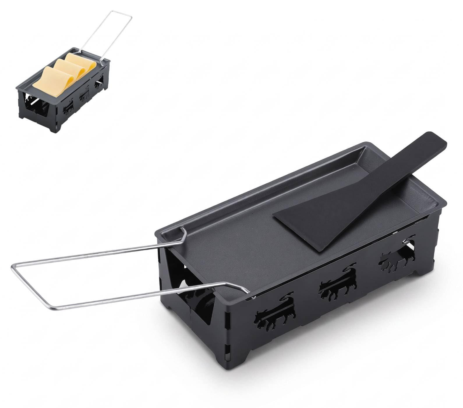 Dripio Raclette-kaasfonduiset met kaarsjes van koolstofstaal, 18,5 x 9,2 cm