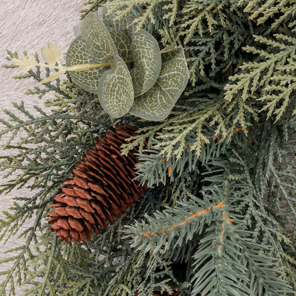 Little Grove Couronne de noël artificielle d60 Vert 60x60x10cm