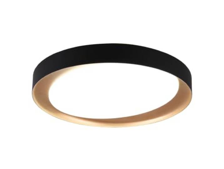 Reality Leuchten LED Deckenleuchte Zeta R62712402, Kunststoff schwarz oder goldfarbig, inkl. 24 Watt LED, Fernbedienung