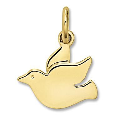 Kette mit Anhänger ONE ELEMENT "Taube Anhänger aus 333 Gelbgold", gold, Halsketten, Damen, Gelbgold 333 Gold, Gelbgold 333, Gold, Symbolische Note – harmonisch gestaltet mit Liebe zum Detail