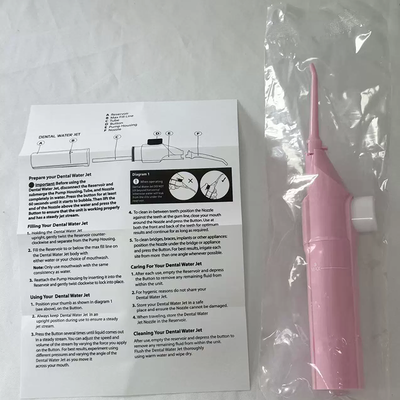 Modern Mode Marketplace Portable Water Flosser Manual Oral Irrigator Water Toothpick pink
