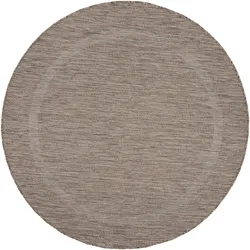 TEPPICH Outdoor ALSTER in Braun, einfarbig, Ø 200 cm