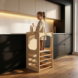 HOME DELUXE Lernturm 3in1 NILO - Lernturm, Rutsche, Kreidetafel