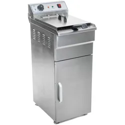 Helloshop26 - Hohe Edelstahffritteuse 1 Becken 16 Liter herausnehmbarer Behälter mit professionellem Timer 3614028