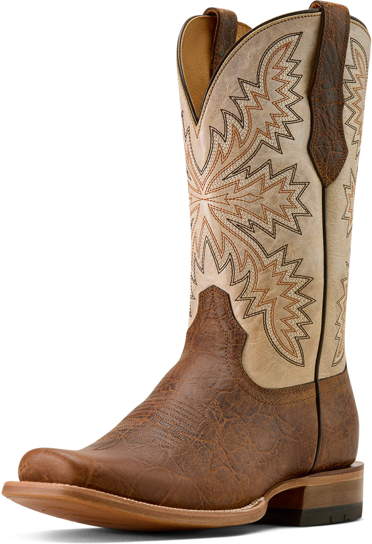 Men's South Fork Cutter Toe Cowboy Boots in Adobe Clay Sandstorm Cream Leather, Size: 7 D / Medium by Ariat