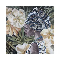 die Faktorei »Frau mit Turban III« Wandbild 120x120 cm