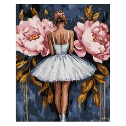 Ideyka Malen nach Zahlen - Ballerina mit Pfingstrosen (66129007)