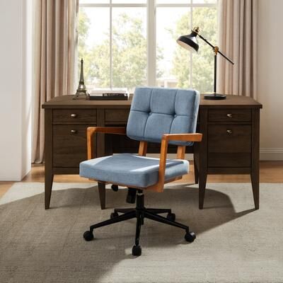 Art Leon Swivel Accent Home Office Chair with Adjustable Height