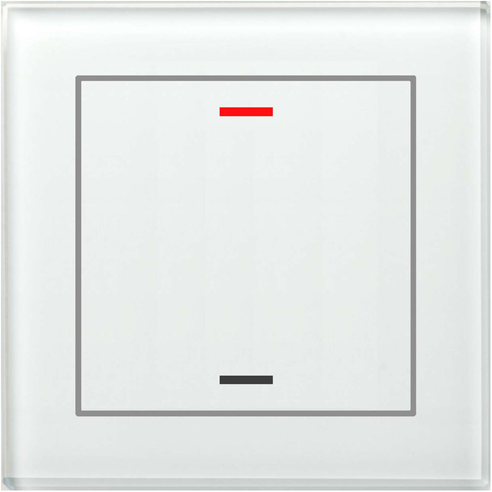 MDT technologies Glastaster II Light 1-fach RGBW, weiß, neutral BE-GTL10W.01)
