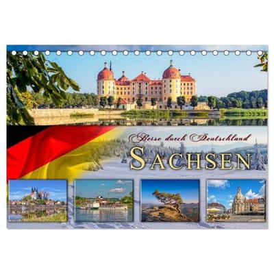 Reise durch Deutschland - Sachsen (Tischkalender 2027 DIN A5 quer), CALVENDO Monatskalender