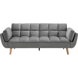 Schlafsofa Cora Grau Samt