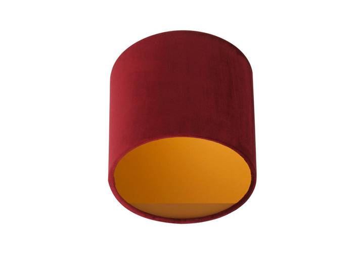 Leuchtenschirm, Rot, Metall, zylindrisch, E27, 23 cm, Lampen & Leuchten, Innenbeleuchtung, Lampenschirme