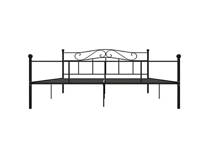 KTHLBRH Bettgestell schwarz aus Metall 200 x 200 cm Doppelbettgestell, robuste Latten, einfache Montage, Matratze nicht im Lieferumfang enthalten