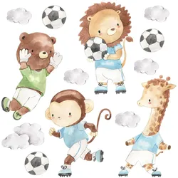 WANDAUFKLEBER 100x145cm - Sporttiere