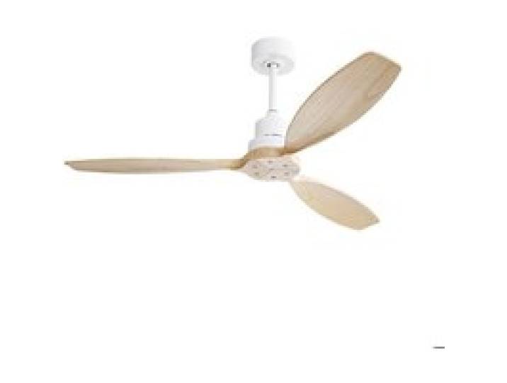 Ventilateur plafond Silencieux 3 Pales 6 Vitesses Télécommande-Mode Hiver-Été-Moteur CC 132cm Lames en Bois