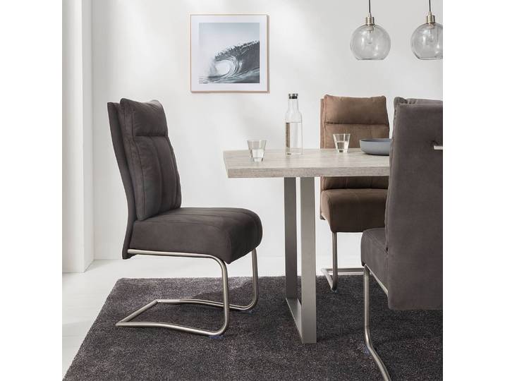 Freischwinger Crowan 2er-Set 45 x 101 x 65cm Grau/Vintage Grau