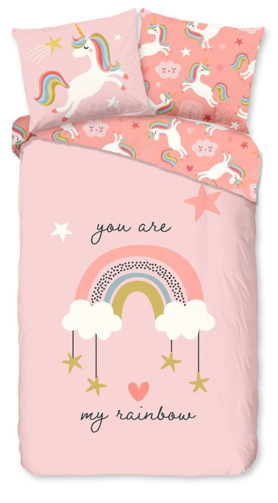 Muller Textil Kinderdekbedovertrek Susann - Roze - 140 x 200 cm