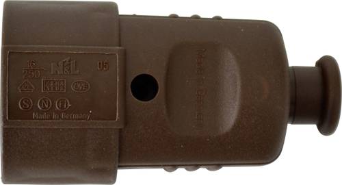 N & L 17262 Schutzkontaktkupplung Kunststoff 230V Braun