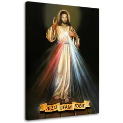 LEINWANDBILD Jesus ich vertraue auf dich 80x120cm