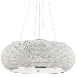 Ideal Lux Kristall-Pendelleuchte PASHA, 14-flammig, Ø 65cm, E14, Chrom IDEA-164977