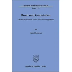 Bund und Gemeinden., Fachbücher von Hans Niemeier