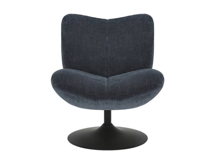 Fauteuil pivotant tissu bleu marine