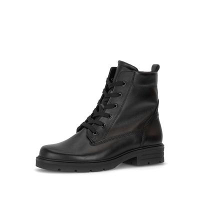 Schnürstiefelette GABOR "Schnürstiefelette", Damen, Gr. 38, schwarz, Schuhe Schnürstiefelette