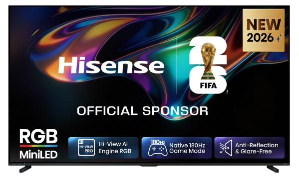 Hisense 100 '' UR8S | RGB MiniLED Smart TV 4K 180 Hz, 2,54 m (100"), 3840 x 2160 Pixel, RGB-Mini LED, Smart-TV, WLAN, Schwarz
