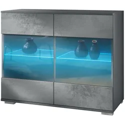 KOMMODE Bari Beton Dunkel Optik