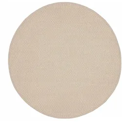 Outdoor-Teppich Savan aus Kunststoff, modern, rund Ø 200 cm, beige, pflegeleicht
