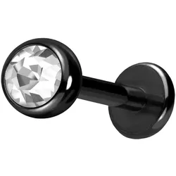 Titan Labret mit Push Fit KRISTALL