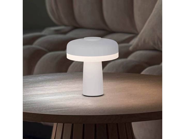 Näve LED Tischlampe Pilu, dimmbar, weiß / opal, für Wohn- / Esszimmer, Metall, Modern, LED Tischlampe
