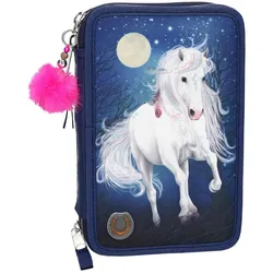 Depesche 10141 Miss Melody 3fach Federtasche LED, Blau
