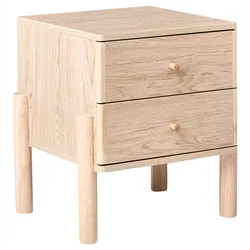 NACHTTISCH mit 2 Schubladen Hellbraun Collins