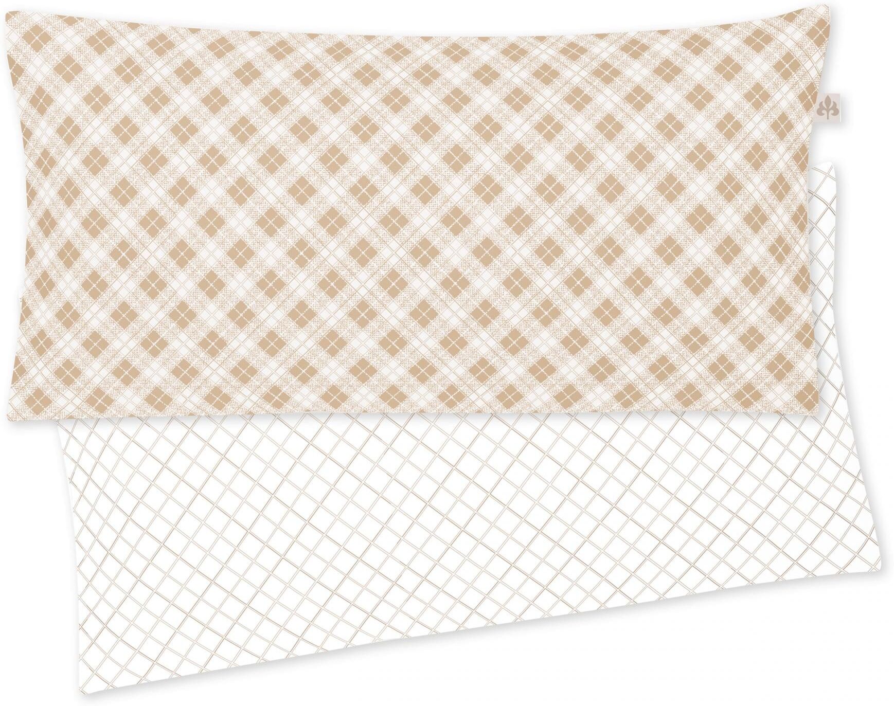 Kissenbezug IRISETTE "Bea", beige (natur), B:80cm L:40cm, Mako-Satin, Obermaterial: 100% Baumwolle, Kissenbezüge, Kissenbezug, zeitlose Instagram-Blogger-Kollektion