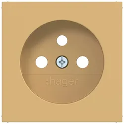 Hager WAS7500C02 Zentralstück für Steckdose mit Schutzkontaktstift, A.x/C.x, hazel, matt