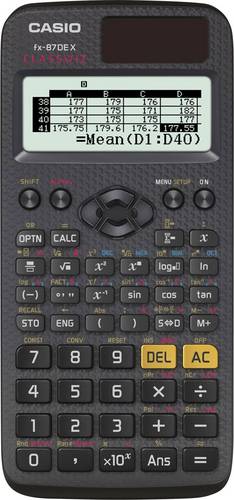 Casio FX-87DEX Technisch wissenschaftlicher Rechner Schwarz Display (Stellen): 16 solarbetrieben, batteriebetrieben (B x H x T) 77 x 11 x 166 mm