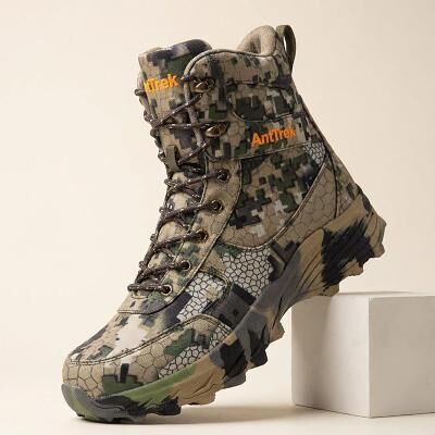 LightInthebox Men's Camouflage High Top Tactical Boots, Lace-Up Outdoor Combat Style for Hiking, Trekking, Camping and Adventure Wear