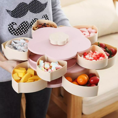 KitchenCuration Plum Blossom Flower Petal Fruit Plate Pink