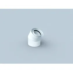 Bertrams Polyline LAS Bogen 41BG15-A60 Winkel 15°, DN 60/100, außen, weiß