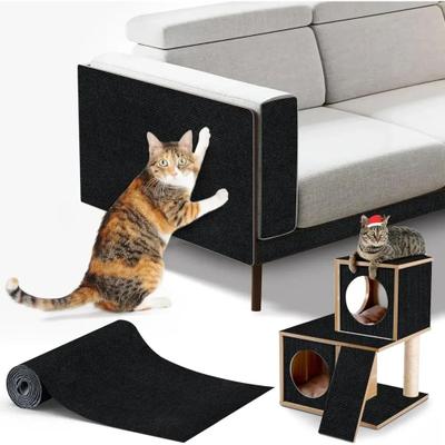 Uplift Treasures Cat Scratch Protector Mat For Sofa Furniture And Walls black 15.74in X118.11in